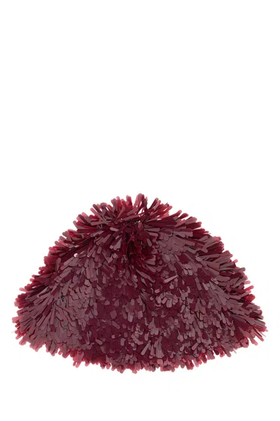 Alanui Bordeaux Polyvinyle Blend Sunset On Manhattan Beanie Hat In Red