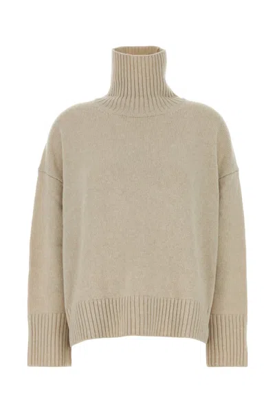 Soeur Womens Ecru Chine William High-neck Merino-wool Jumper In Neutral