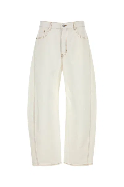 Givenchy Men White Denim Wide-leg Jeans In White