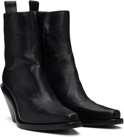 Ann Demeulemeester 60mm Vesper Leather Ankle Boots In Black