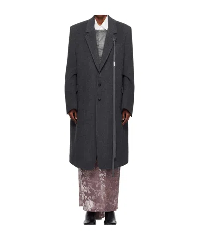 Ann Demeulemeester Viv High Comfort Tailored Coat In Gray