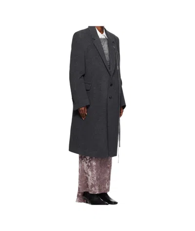 Ann Demeulemeester Viv High Comfort Tailored Coat In Gray