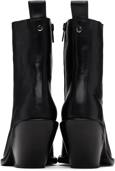 Ann Demeulemeester 60mm Vesper Leather Ankle Boots In Black