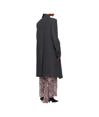 Ann Demeulemeester Viv High Comfort Tailored Coat In Gray