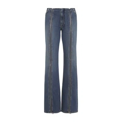 Jean Paul Gaultier Front Zip Trousers Featuring Pockets In Blue