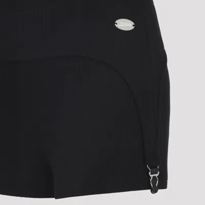 Jean Paul Gaultier Mini Shorts "the Garter" In Black