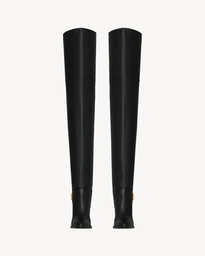Saint Laurent Julia Boots In Smooth Leather In Black