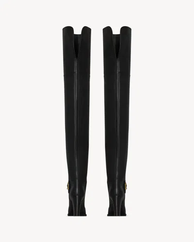 Saint Laurent Julia Boots In Smooth Leather In Black