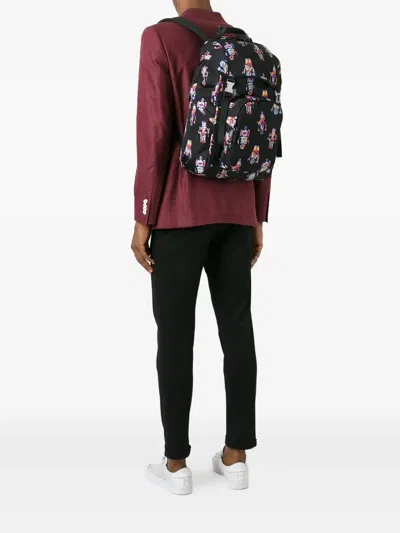 Prada Robot-print Backpack In Black