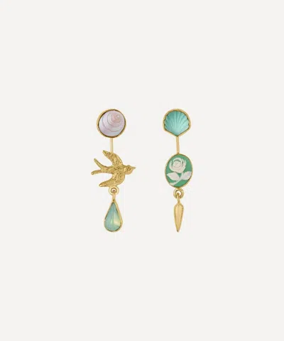 Grainne Morton 18ct Gold-plated Double Detachable Victorian Drop Earrings In Gold