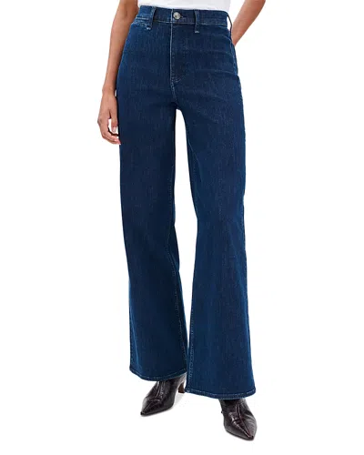 Rag & Bone Flexi Hadley High Waist Wide Leg Jeans In Blue