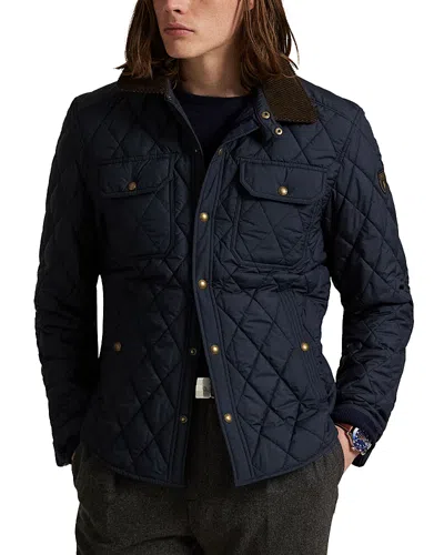 Polo Ralph Lauren Beaton Quilted Water-repellant Snap-front Jacket In Blue