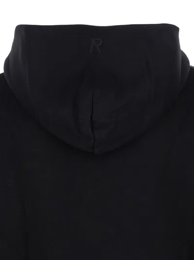 Represent Initial Hooded Cotton Sweatshirt In Black