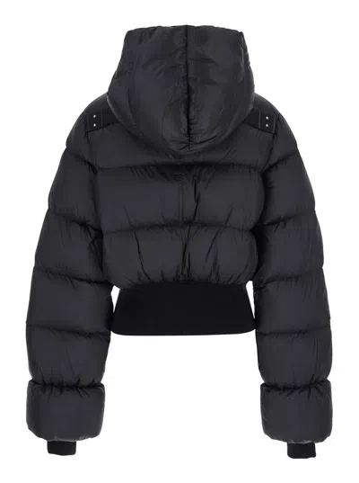 Rick Owens Down Jacket With Hood In Black
