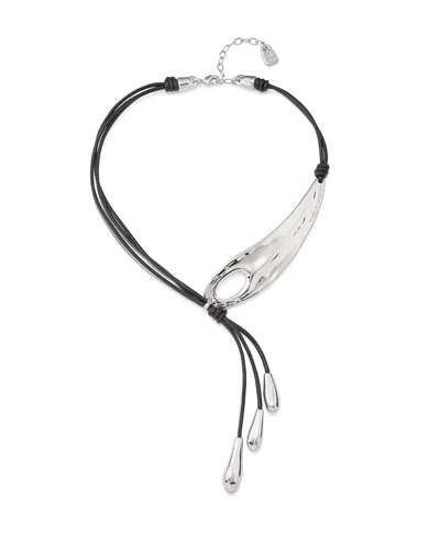 Unode50 18k Gold And Silver Short Adjustable Latigo Necklaces
