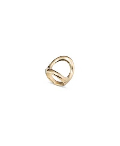 Unode50 18k Gold-plated Ring With Large Central Oval In Gold