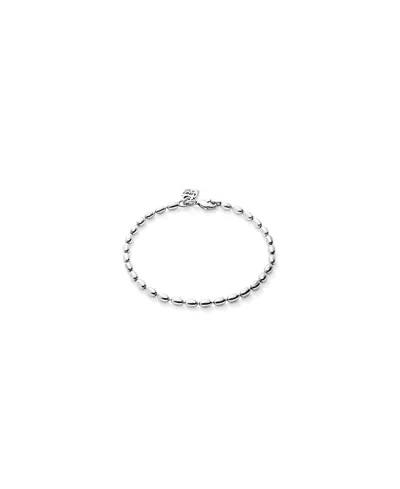 Unode50 Sterling Silver-plated Charm Bracelet With Oval Links In Metallic