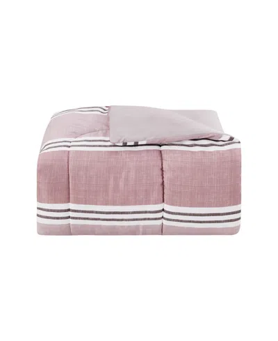 Sunham Aiden Striped 8-pc. Comforter Sets, Exclusively At Macy's In Pink