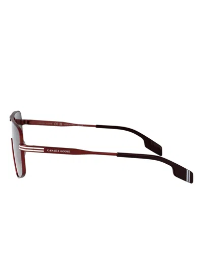 Canada Goose Shield-frame Gradient Sunglasses In Red