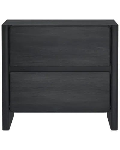 Manhattan Comfort Set Of 2 Linda Modern Nightstands (2-drawer) In Black