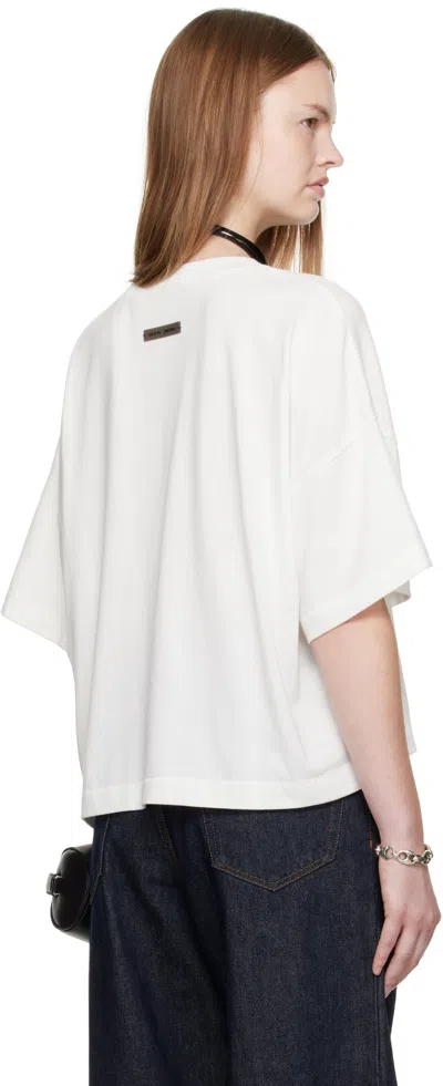 Essentials ホワイト ボクシー Tシャツ In White