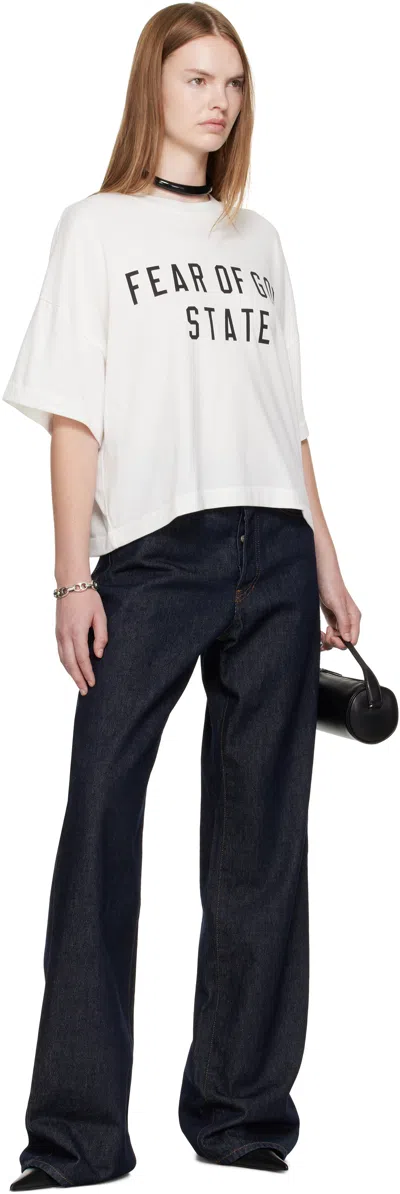 Essentials ホワイト ボクシー Tシャツ In White