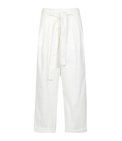 Msgm Trousers White In White