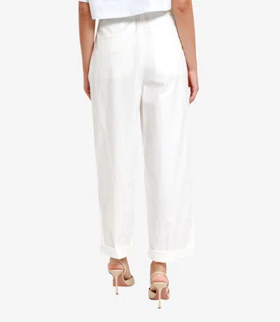 Msgm Trousers White In White