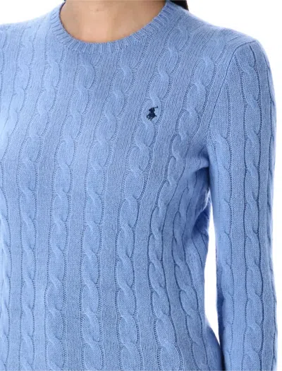 Polo Ralph Lauren Touch Julianna Cable-knit Sweater In Blue