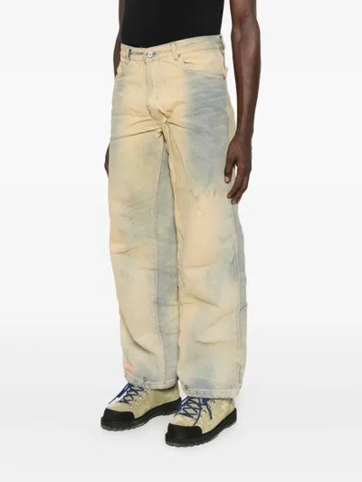 Pdf Jeans With Lightened Inserts In Blue