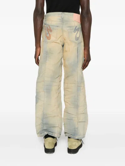 Pdf Jeans With Lightened Inserts In Blue