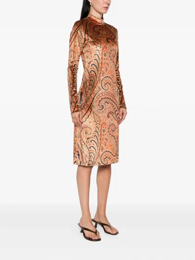 Etro Paisley Print Dress In Multi