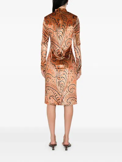 Etro Paisley Print Dress In Multi