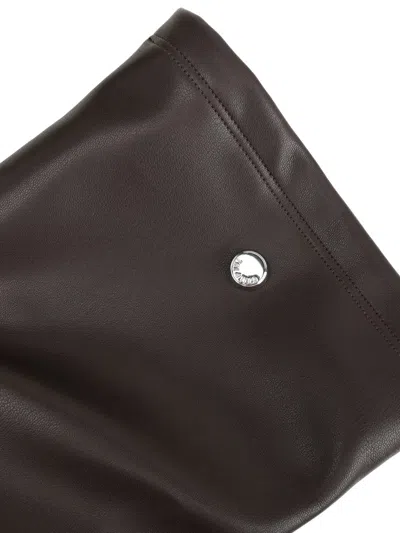 Attico Knee-high Boots With Pointed Toe And Stiletto Heel In Brown