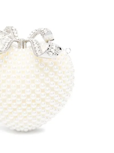 Self-portrait Self Portrait Pearl Heart Clutch Bag In Multi