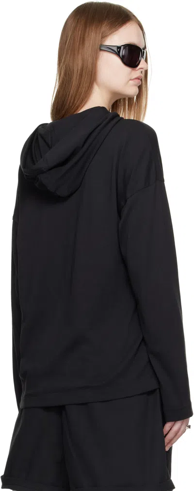 Essentials ブラック 長袖 フーディ In Black