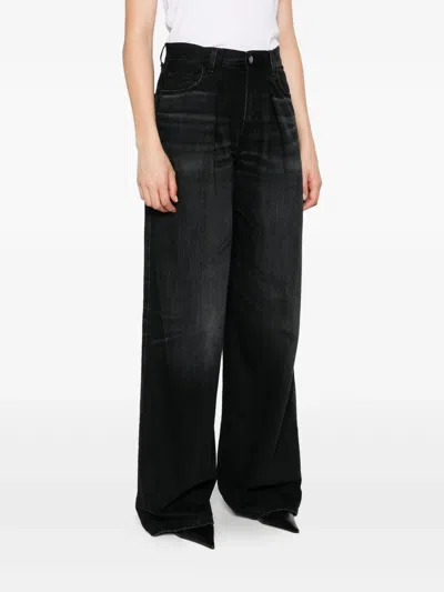 Haikure Candy High-rise Wide-leg Jeans In Black