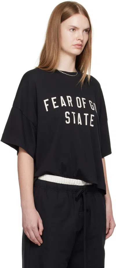 Essentials ブラック ボクシー Tシャツ In Black