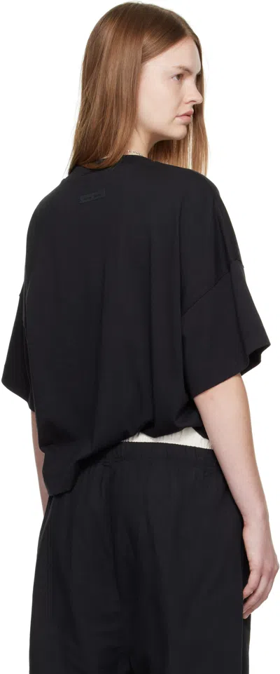 Essentials ブラック ボクシー Tシャツ In Black