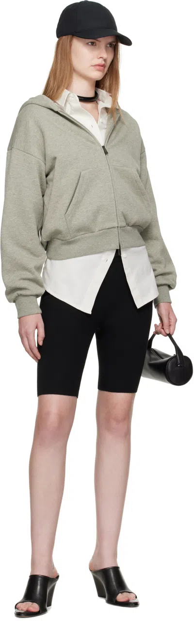 Essentials ブラック Soft リブ バイカーショーツ In Black