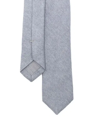 Eleventy Pointed-tip Tie In Gray