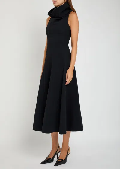 Jacquemus Nimes Triangle Flared Skirt Dress In Black