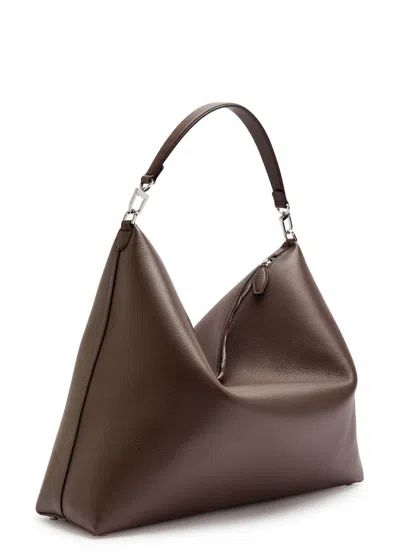 Totême Bevel Triangular Zip-top Tote Bag In Gray