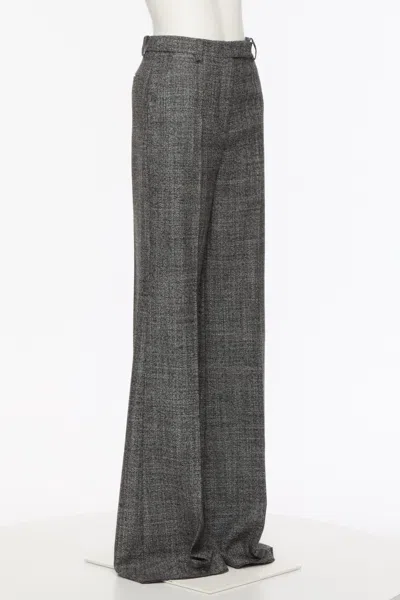 Valentino High-rise Wool-blend Wide-leg Pants In Gray