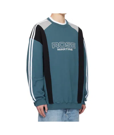 Martine Rose Blue Logo Sweatshirt In Blue