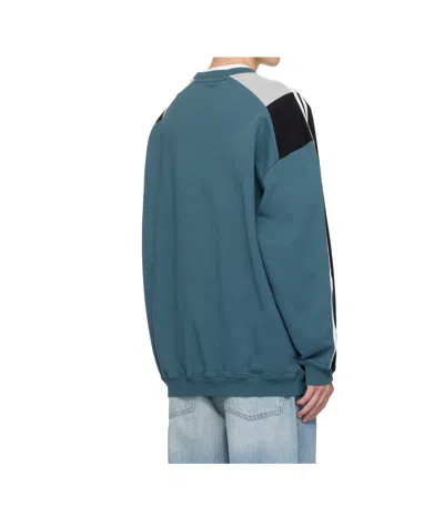 Martine Rose Blue Logo Sweatshirt In Blue