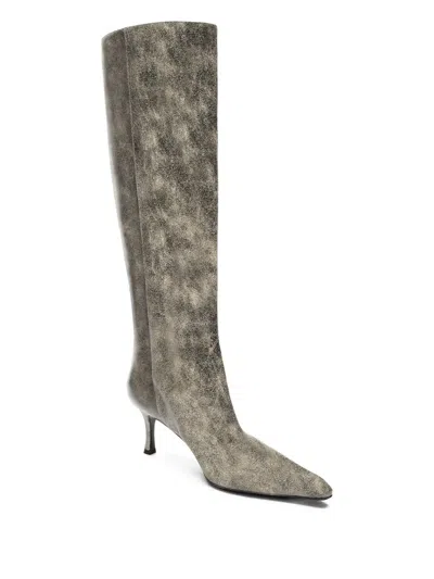Alexander Wang Vera Tube Pointed Toe Boot In Gray