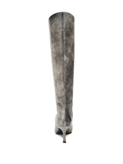 Alexander Wang Vera Tube Pointed Toe Boot In Gray