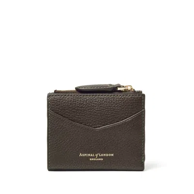 Aspinal Of London Womens Darkbrown Hudson Multi-use Pebbled-leather Card Holder In Brown