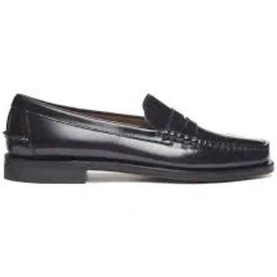 Sebago Bordeaux Pull-on Loafers In Leather Man In Burgundy
